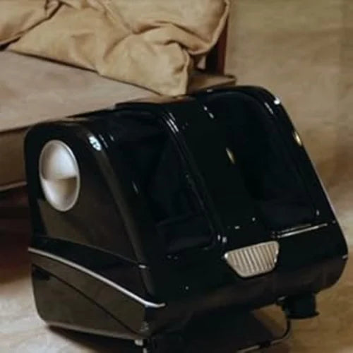 Electric Foot & Calf Massager – Kneading Machine with Heat & Reflexology Rollers (Black)