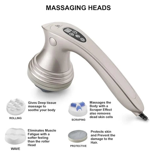 Hesley Handheld Shiatsu Massager – Full Body Electric Hesley Electric Full Body Shiatsu Massager LY-652A for Pain Relief of Back, Leg and Foot