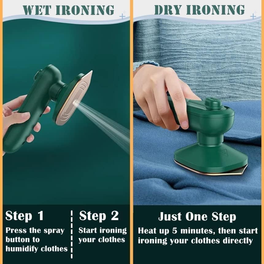 Portable Garment Steamer & Mini Iron – Handheld Dry & Wet Ironing for Travel & Home Use