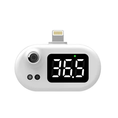 K-8 Mini Smartphone Thermometer for iOS – USB Non-Contact Infrared Temperature Sensor with OLED Display