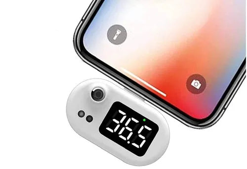 K-8 Mini Smartphone Thermometer for iOS – USB Non-Contact Infrared Temperature Sensor with OLED Display