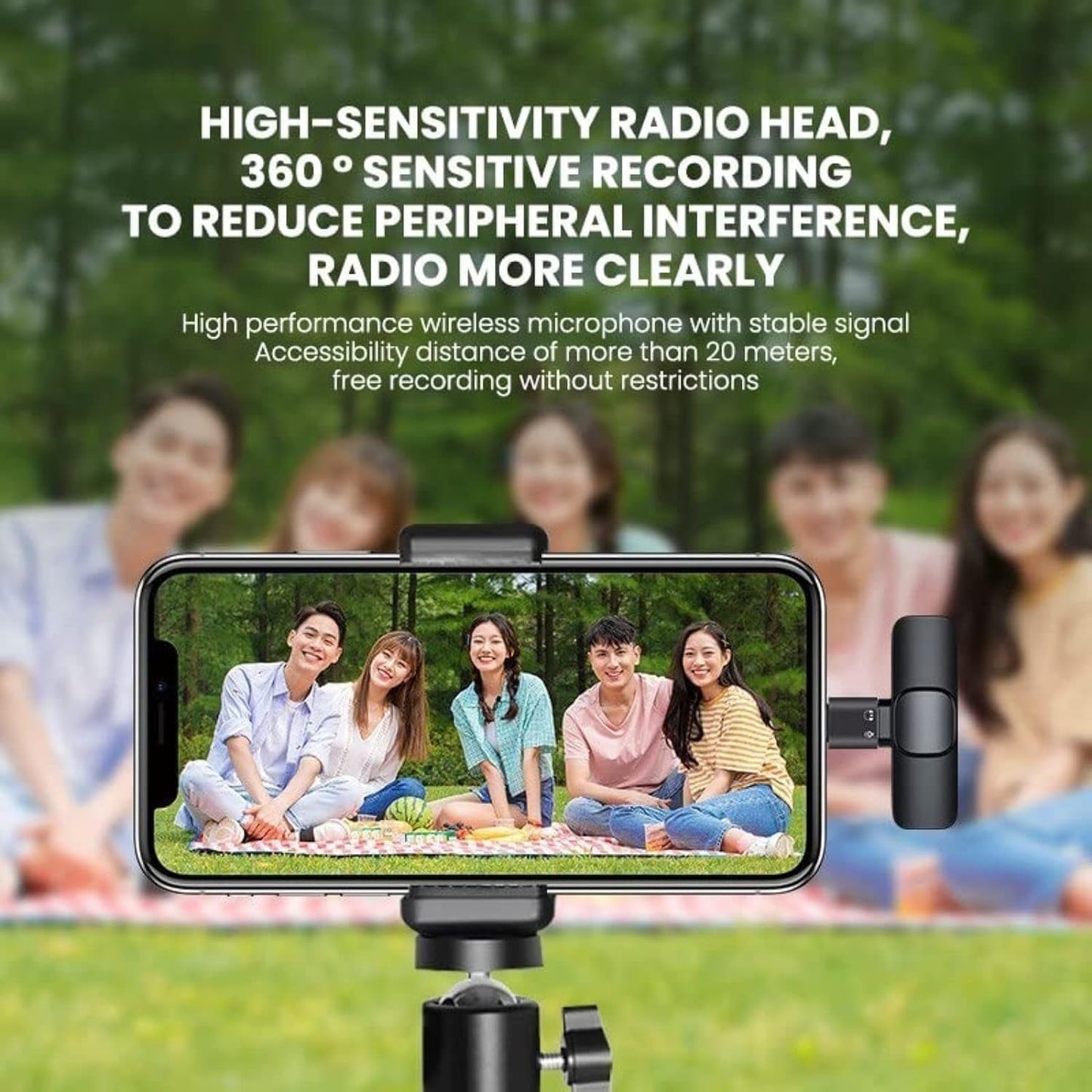 Wireless Lavalier Microphone for Mobile & Camera – Clip-On Collar Mic with Noise Cancellation | Plug & Play for YouTube, Vlogging & Interviews
