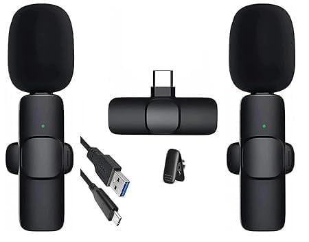 Wireless Lavalier Microphone for Mobile & Camera – Clip-On Collar Mic with Noise Cancellation | Plug & Play for YouTube, Vlogging & Interviews