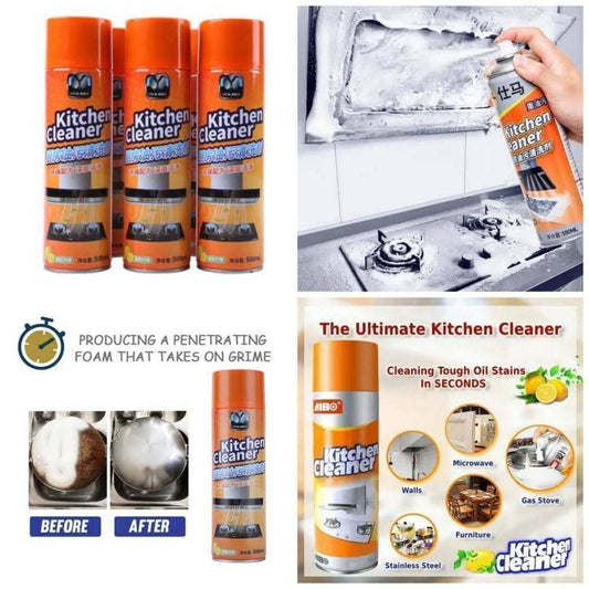 Kitchen Cleaner Spray 500ML – Powerful Oil & Grease Remover | Chimney, Stove & Tough Stain Cleaner