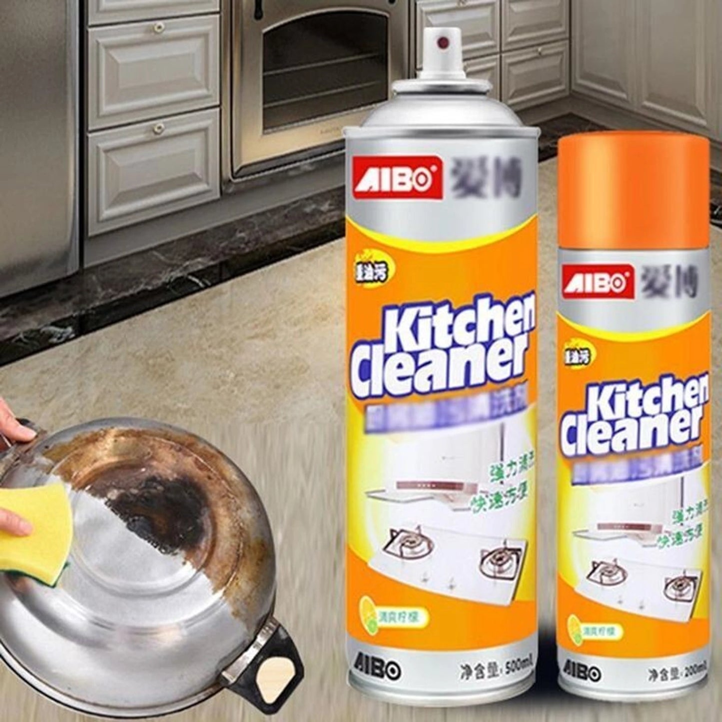 Kitchen Cleaner Spray 500ML – Powerful Oil & Grease Remover | Chimney, Stove & Tough Stain Cleaner