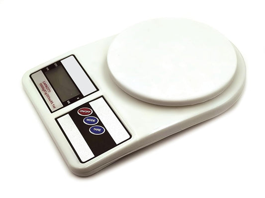 Digital Kitchen Scale 10kg Capacity Electronic Weighing Machine with 3 Modes for Cooking Baking White