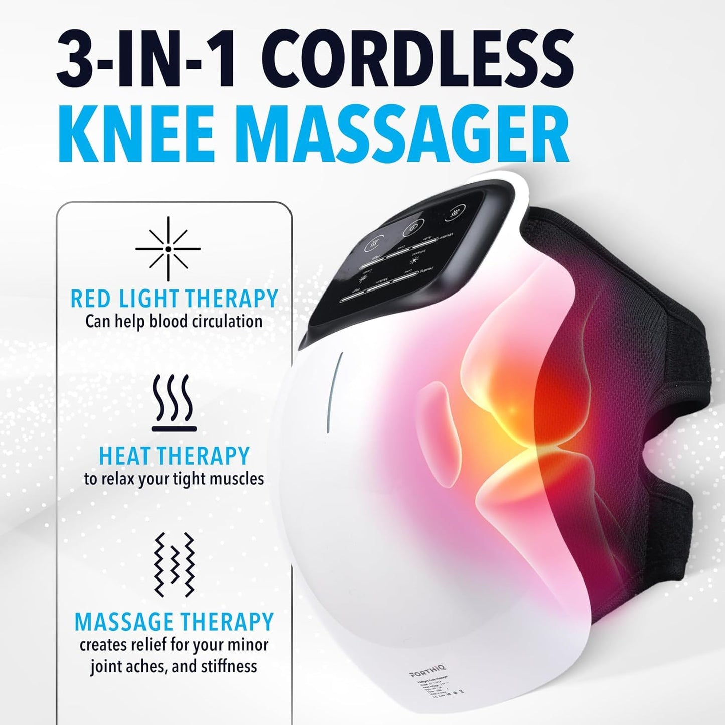Knee Massager for Joint Pain Relief – Heat & Vibration Therapy with LED Touch Control