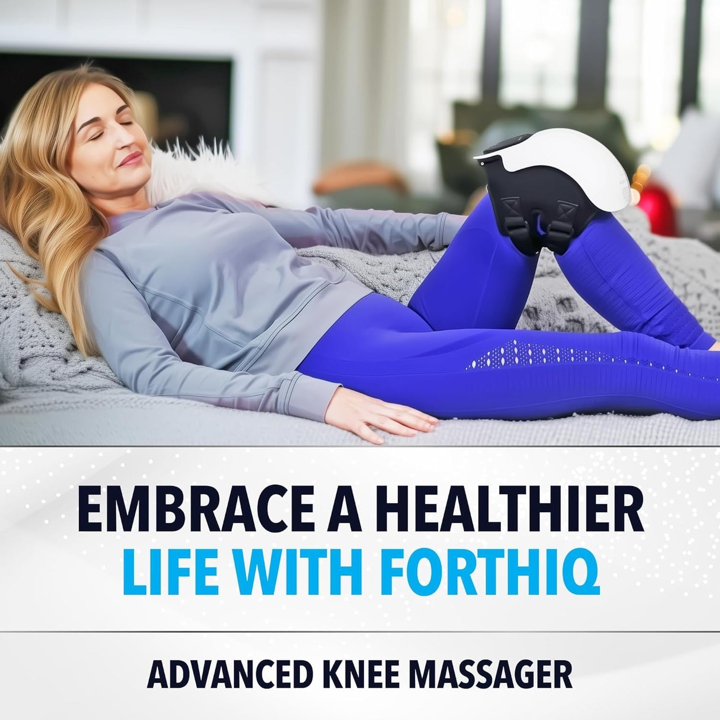 Knee Massager for Joint Pain Relief – Heat & Vibration Therapy with LED Touch Control