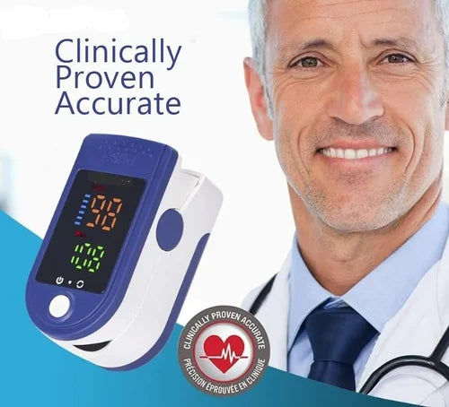 Digital Finger Pulse Oximeter – SpO2 & Pulse Rate Monitor with Dual Color LED Display (Portable & Accurate)