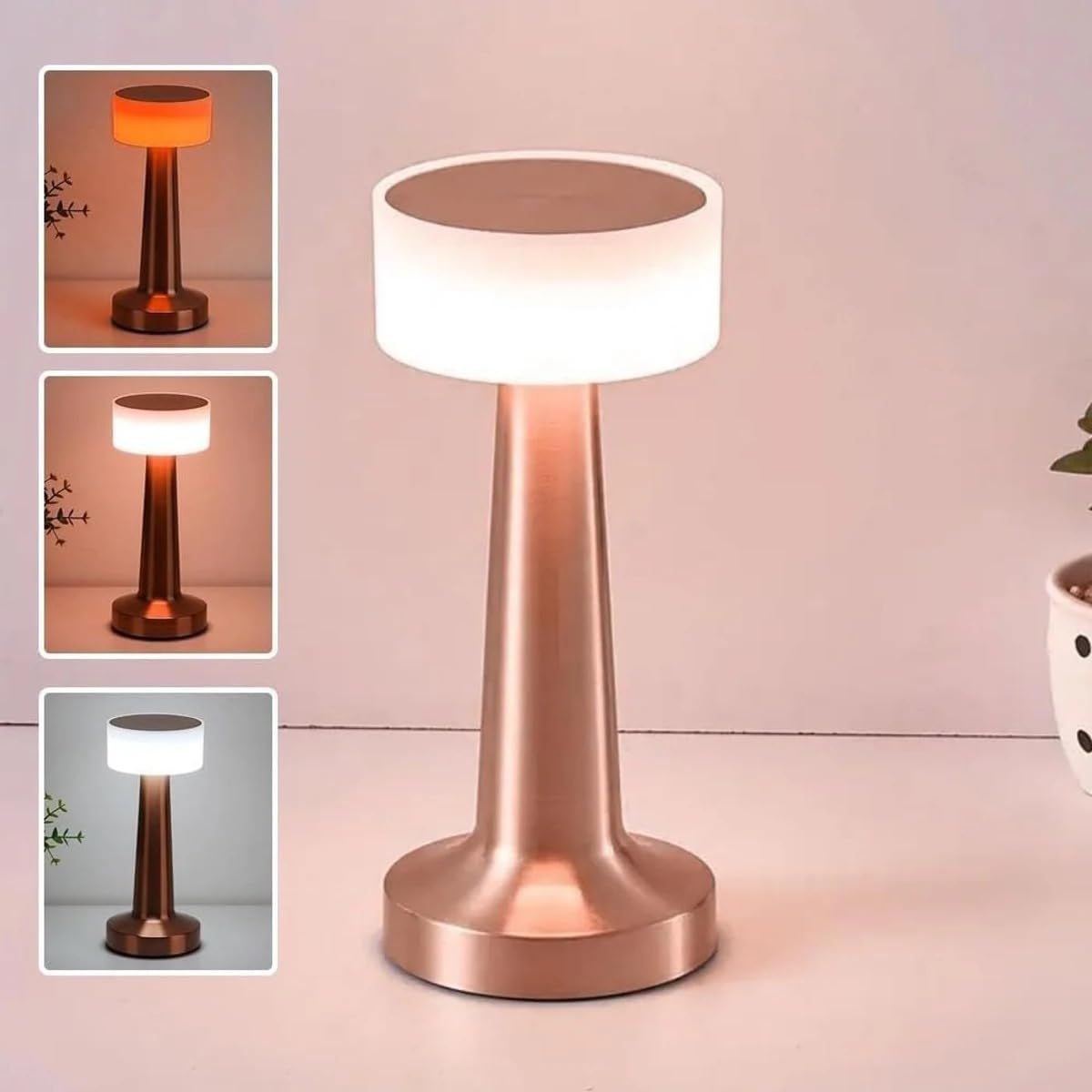 LED Table Lamp Rechargeable Touch Control Dimmable Desk Light for Bedroom Office Study