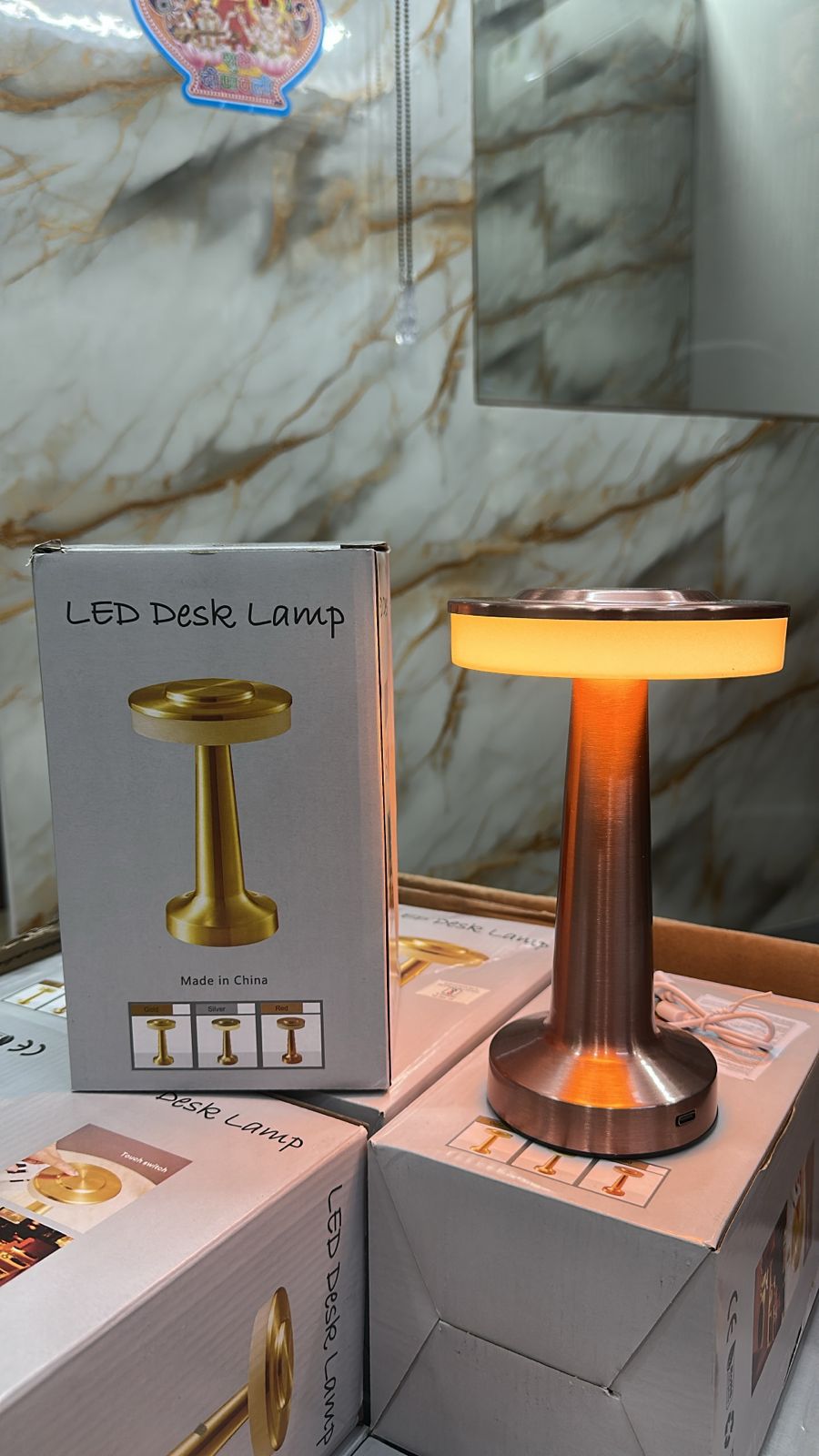 LED Table Lamp Rechargeable Touch Control Dimmable Desk Light for Bedroom Office Study