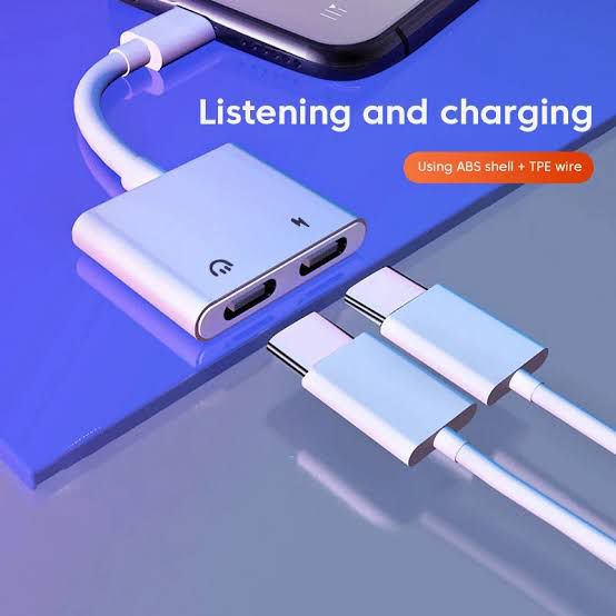 USB-C to Headphone Adapter with Charging | 2-in-1 Dual USB-C Audio Splitter for iPhone 15 Pro Max, iPad Air, MacBook Pro, Samsung Galaxy S23 & Type-C Devices