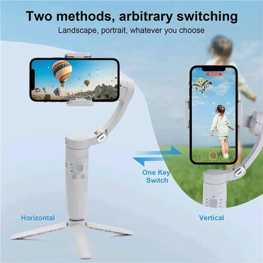 Advanced Smartphone Gimbal Stabilizer with Gyroscope | Shake-Free Video, Zoom