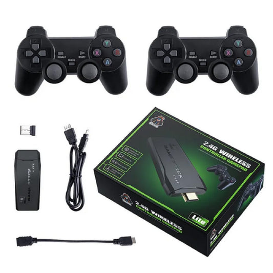 M8 Game Stick 4K HD TV Gaming Console Built in 20000 Games with Wireless Controllers Plug and Play Retro Video Game Console