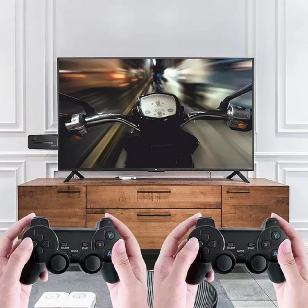 M8 Game Stick 4K HD TV Gaming Console Built in 20000 Games with Wireless Controllers Plug and Play Retro Video Game Console