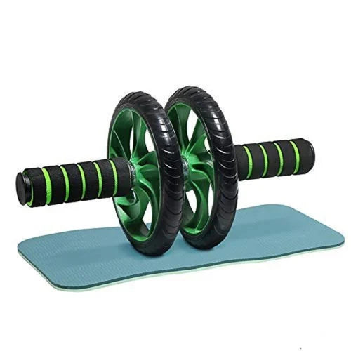 Dual Wheel Ab Roller with Knee Pad – Home Gym Exercise Equipment for Core & Full Body Workout