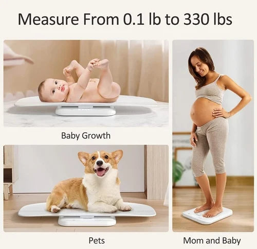 Contech MCP Digital Baby Weighing Scale 100kg – Multi-Function Infant, Toddler & Adult Scale with Detachable Tray