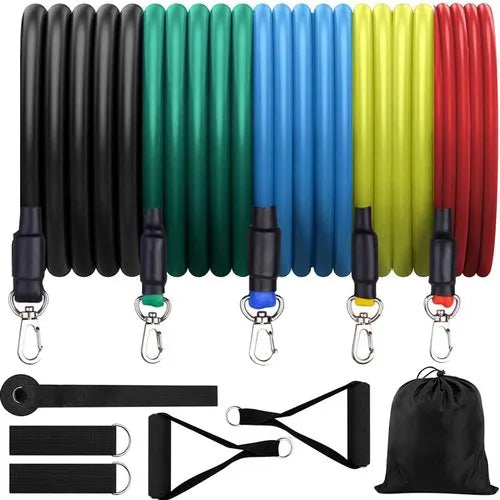 MCP All-in-One Resistance Tube Band Set – Portable Home Gym with Door Anchor & Ankle Straps