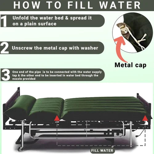 MCP Medical Water Bed Mattress (6x3 Feet) – Anti-Bedsore Water Mattress for Patient Care & Pain Relief