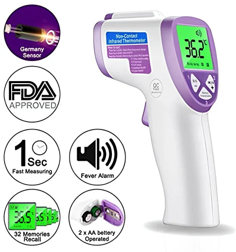 MCP Infrared Non-Contact Thermometer – Fast Digital Temperature Gun with 1-Second Reading (Body & Object Mode)