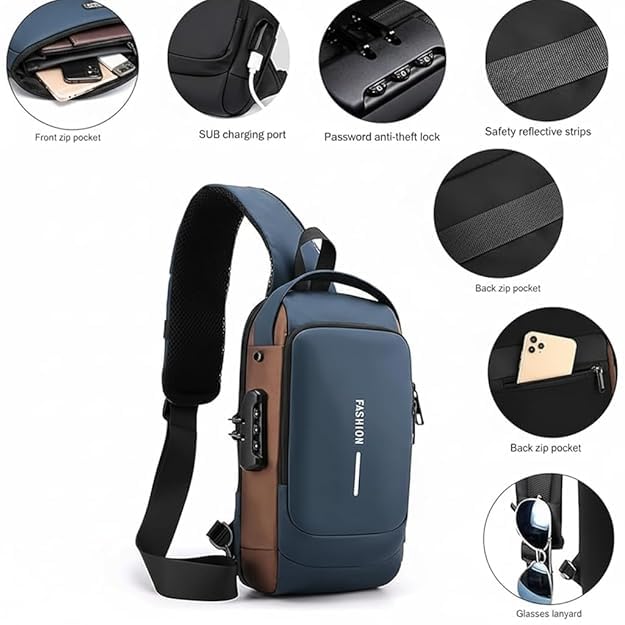 Spiffy Waterproof Crossbody Sling Bag