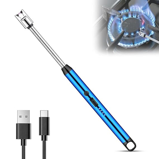 Rechargeable Plasma Arc Lighter | 360° Flexible Windproof USB C Kitchen Lighter