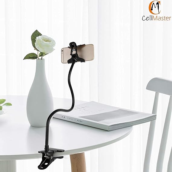 360 Degree Flexible Mobile Holder Stand Metal Gooseneck Clip Phone Mount for Bed Desk Office Foldable Lazy Stand
