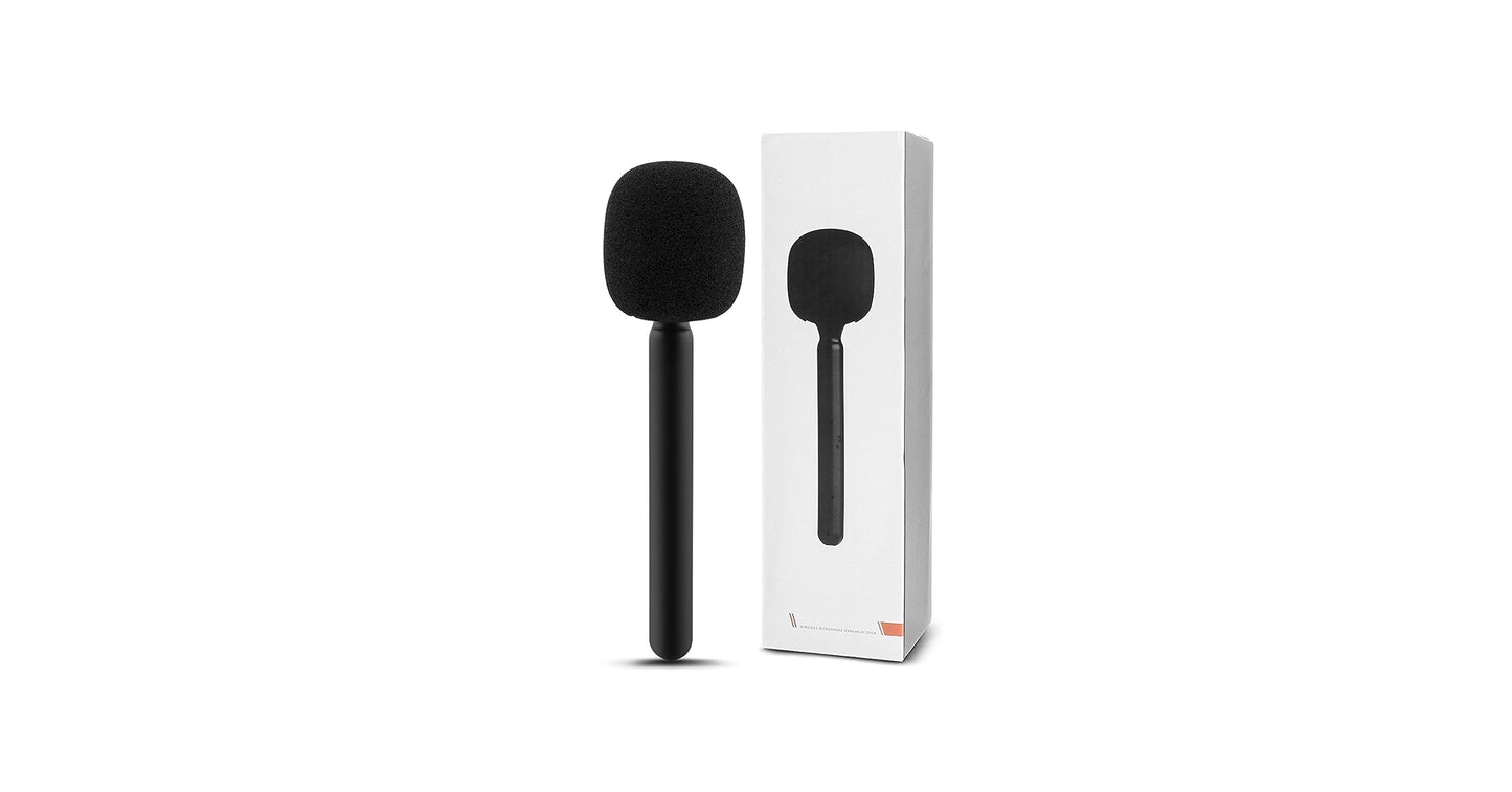 Wireless Handheld Microphone Stick for Interviews, YouTube & Podcasts | Plug & Play Mic Handle with Windshield Foam Compatible with Rode Wireless GO & DJI Mic