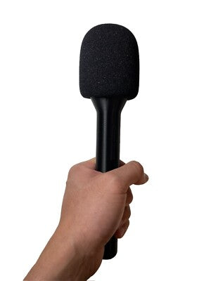 Wireless Microphone Handheld Stick for Rode Wireless Go and DJI Plug and Play Portable Mic Handle with Windshield Foam for Interviews YouTube and Podcast