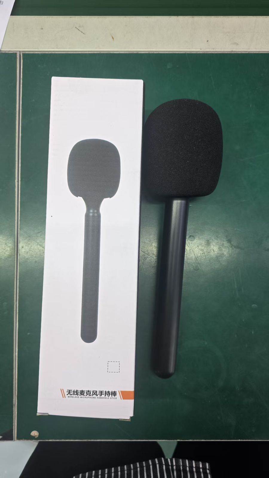 Wireless Microphone Handheld Stick for Rode Wireless Go and DJI Plug and Play Portable Mic Handle with Windshield Foam for Interviews YouTube and Podcast