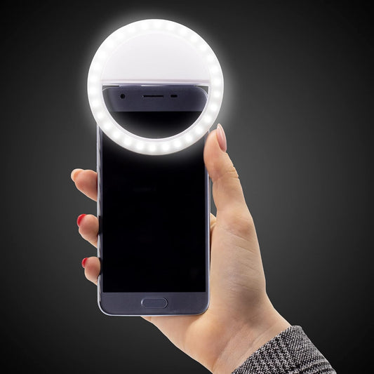 Selfie Ring Light Clip On for Smartphones and Tablets 3 Level Brightness LED Light for Photography Video Calls