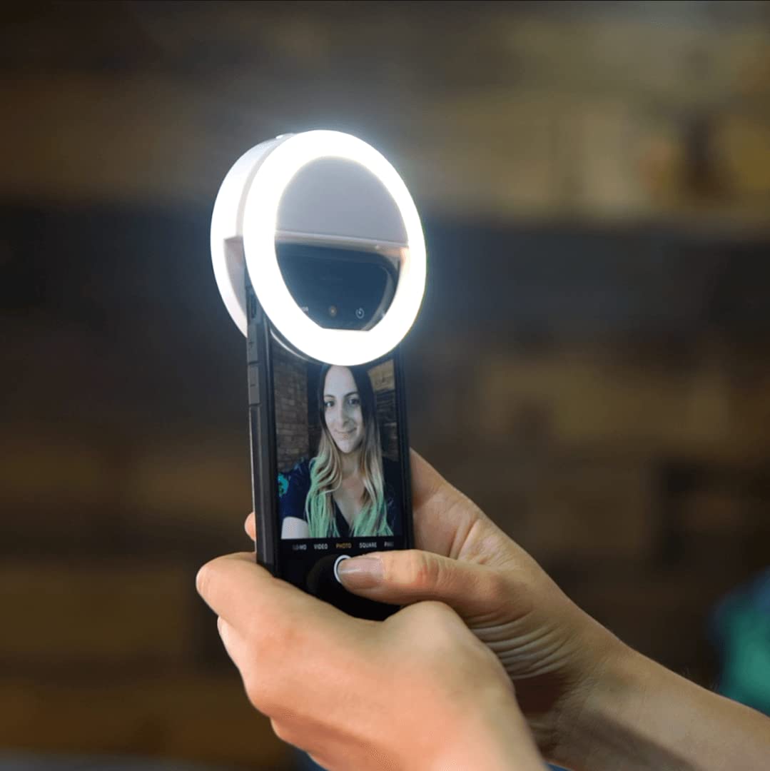 Selfie Ring Light Clip On for Smartphones and Tablets 3 Level Brightness LED Light for Photography Video Calls