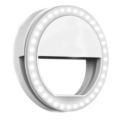 Selfie Ring Light Clip On for Smartphones and Tablets 3 Level Brightness LED Light for Photography Video Calls