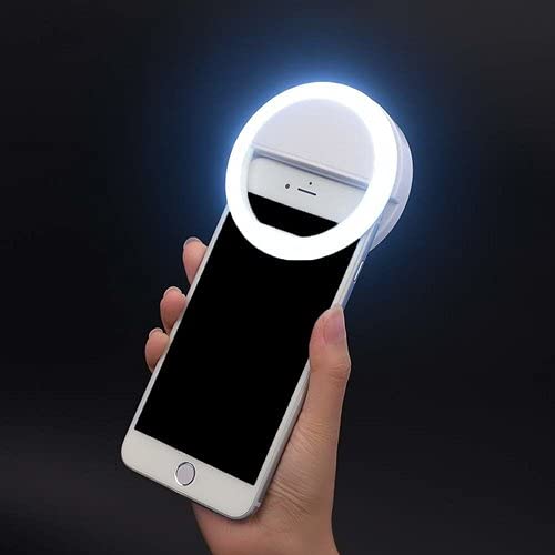 Selfie Ring Light Clip On for Smartphones and Tablets 3 Level Brightness LED Light for Photography Video Calls
