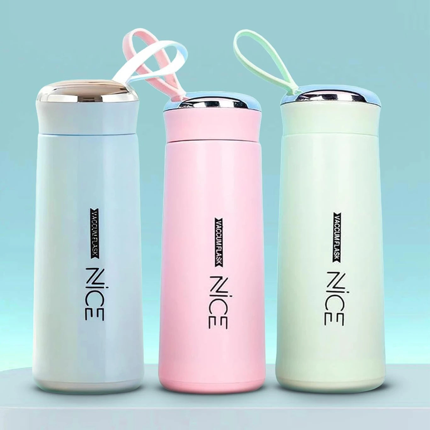 400ml Glass Water Bottle with Protective Plastic Cover Leakproof Reusable Drinking Bottle Multicolor