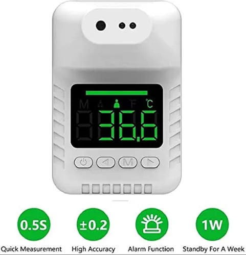 K3 Wall-Mounted Infrared Thermometer – Automatic Non-Contact Temperature Scanner with Fever Alarm