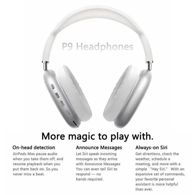 P9 Wireless Bluetooth On-Ear Headphones with Active Noise Cancellation, IPX4 Sweatproof & 4-Hour Playback (Multi-Color)