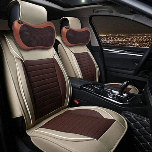 MCP Shiatsu Massage Pillow with Heat – Neck & Back Massager Cushion for Car & Home (Brown)