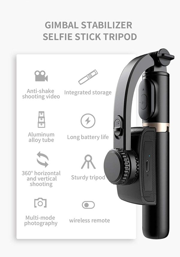 Q08 Mobile Phone Gimbal Stabilizer – 3-Axis Handheld Selfie Stick