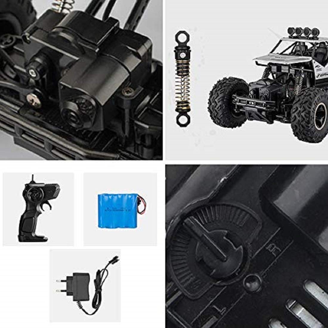 Alloy Rock Crawler RC Car – Off-Road 4x4 Climbing Truck with Durable Metal Body & High Traction Tires