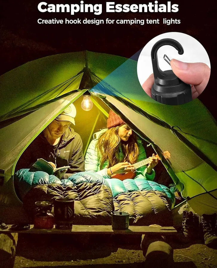 Rechargeable Camping Hanging LED Bulb – Waterproof Tent Light with 3 Modes & USB Charging