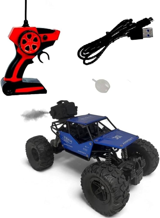 Metal Rock Crawler RC Car – Off-Road Remote Control Car with LED Lights & Smoke Spray (Rechargeable)