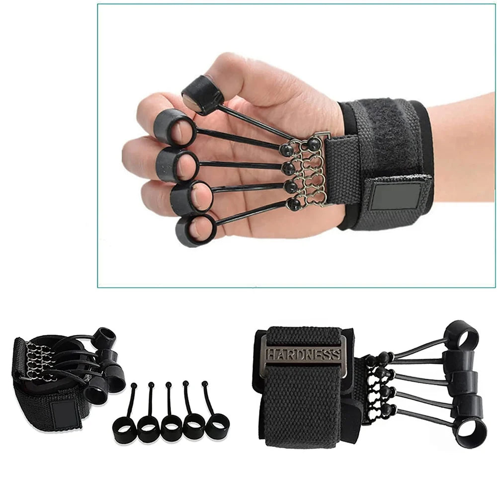 Finger Gripper Strength Trainer – Rubber Hand Exerciser Set (5 PCS) for Grip, Finger & Forearm Training