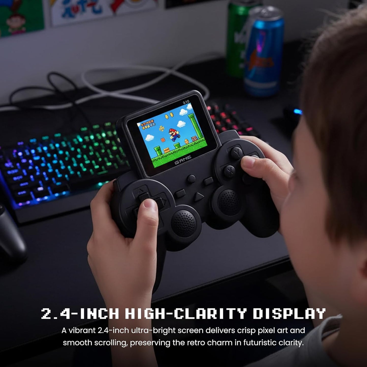 S10 Handheld Game Console with Wireless Controller 520 Built in Retro Games Portable Mini Gaming Console with TV Output
