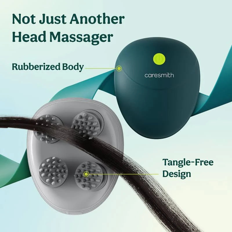 Scalp Massager Electric Head Massager with Soft Silicone Bristles for Hair Growth & Stress Relief