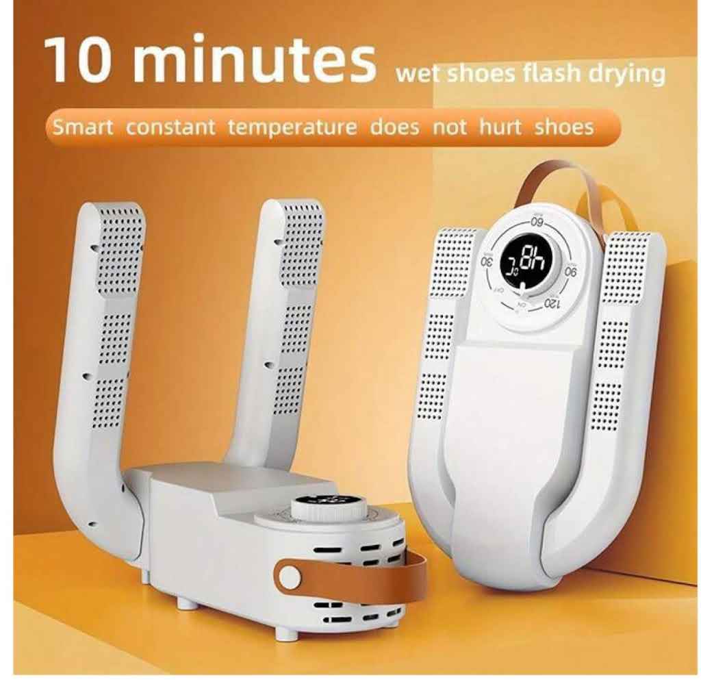 Electric Shoe Dryer Compact Portable Footwear Deodorizer Moisture Removal Warm Air Boot Dryer Machine