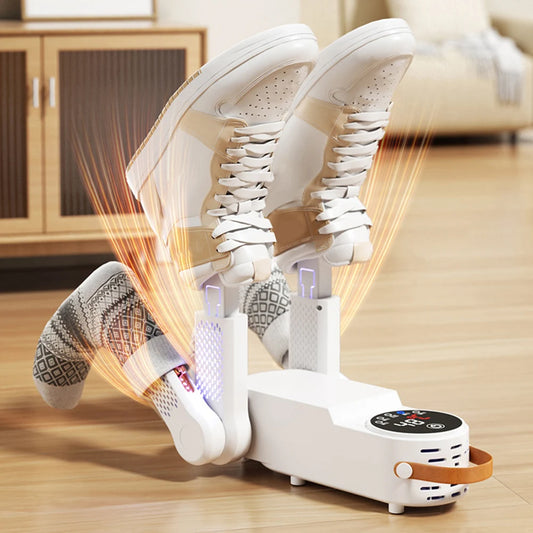 Electric Shoe Dryer Compact Portable Footwear Deodorizer Moisture Removal Warm Air Boot Dryer Machine