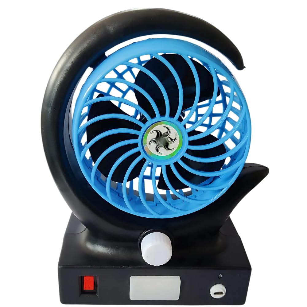 Smart Mini Cooling Fan with LED Light – Rechargeable Portable Fan, Quiet & Powerful Airflow for Travel, Office & Outdoor Use