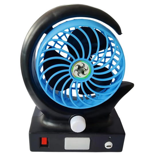 Smart Mini Cooling Fan with LED Light – Rechargeable Portable Fan, Quiet & Powerful Airflow for Travel, Office & Outdoor Use