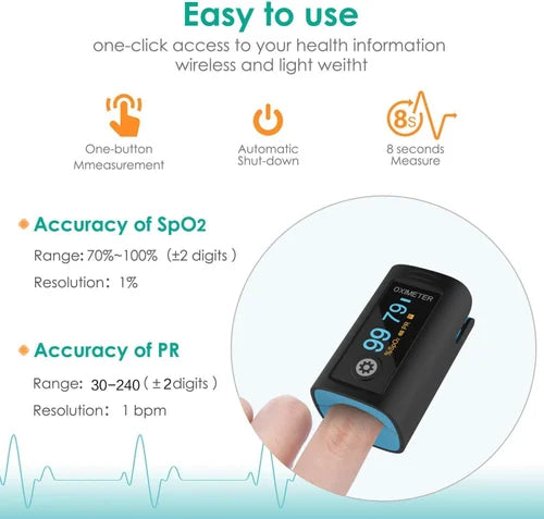 Shenzhen Creative Digital Pulse Oximeter – SpO2 & Pulse Rate Monitor with OLED Display (Clinic Use, High Accuracy)